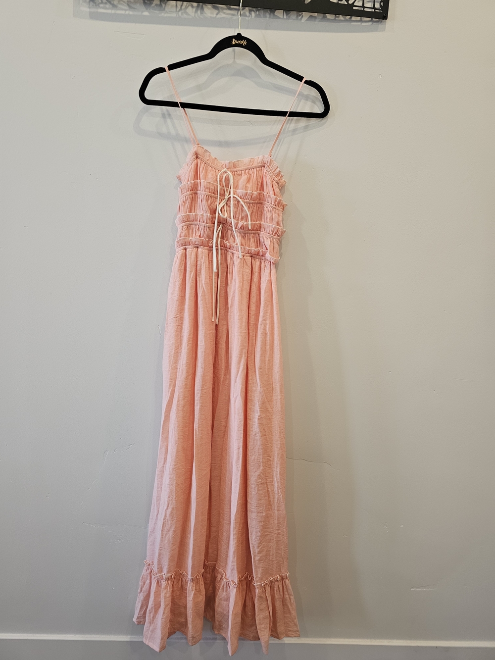 Pink Smocked Maxi Dress